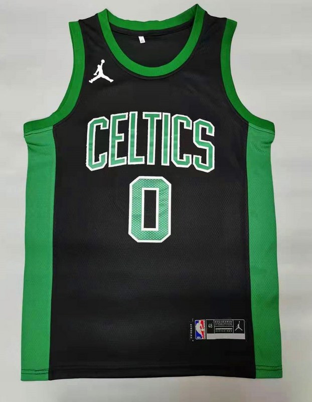 Men Boston Celtics #0 Tatum Black Jordan Brand 2025 NBA Jersey style 3